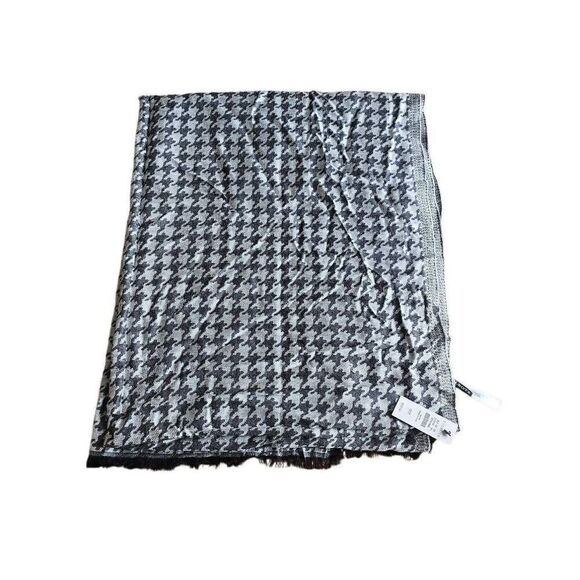 Talbots black gray 100% Rayon scarf new - Picture 5 of 6